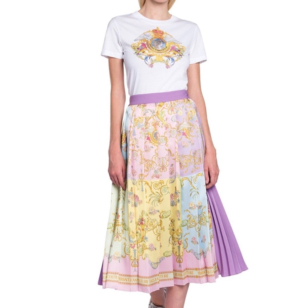 Gorgeous Versace 2 tone printed skirt NEW with tags